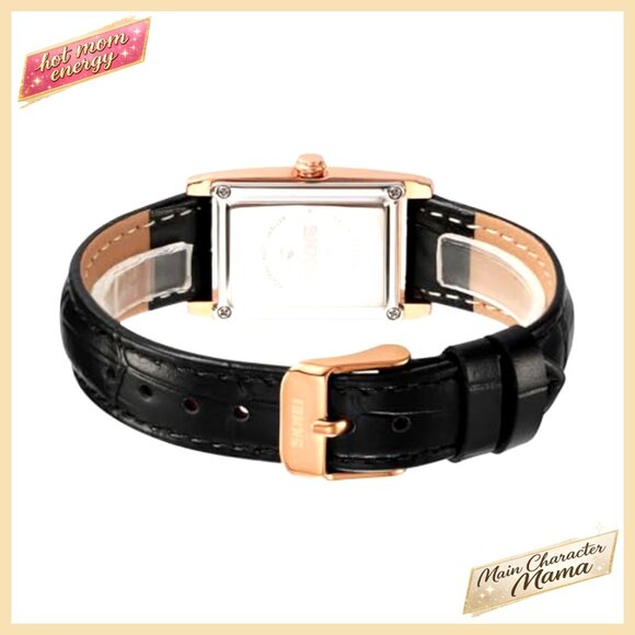 Ultra-Thin Rectangle Ladies Quartz Watch with Leather Strap for Business Dress main image 7
